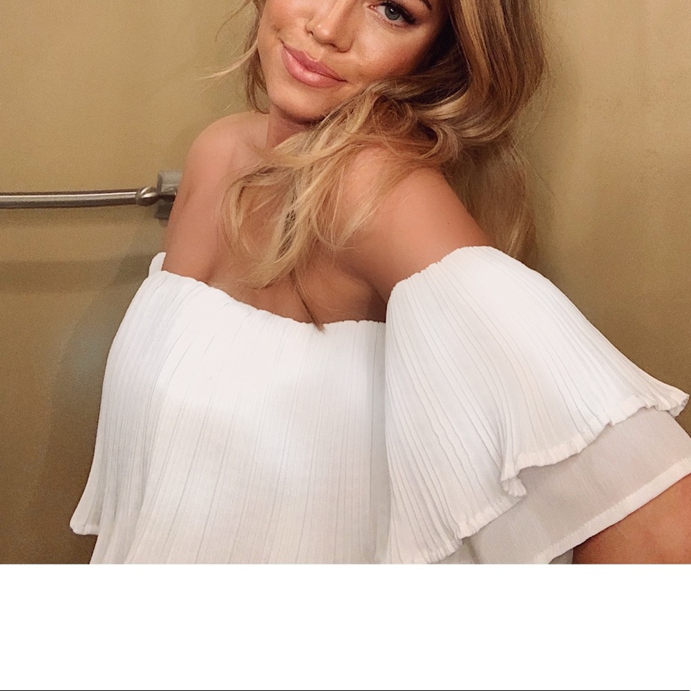 White strapless top small/ med
